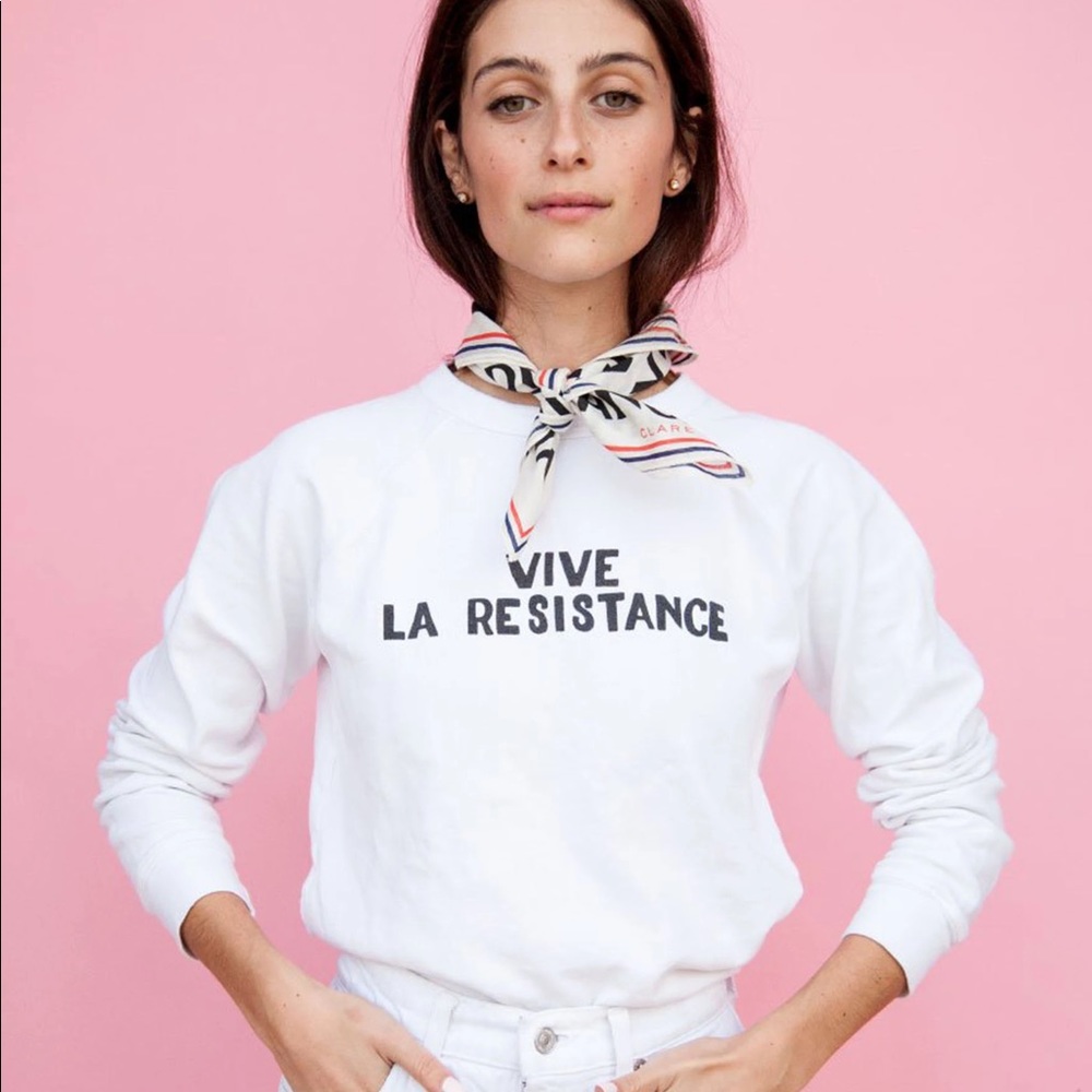 Clare V. Vive La Resistance Sweatshirt